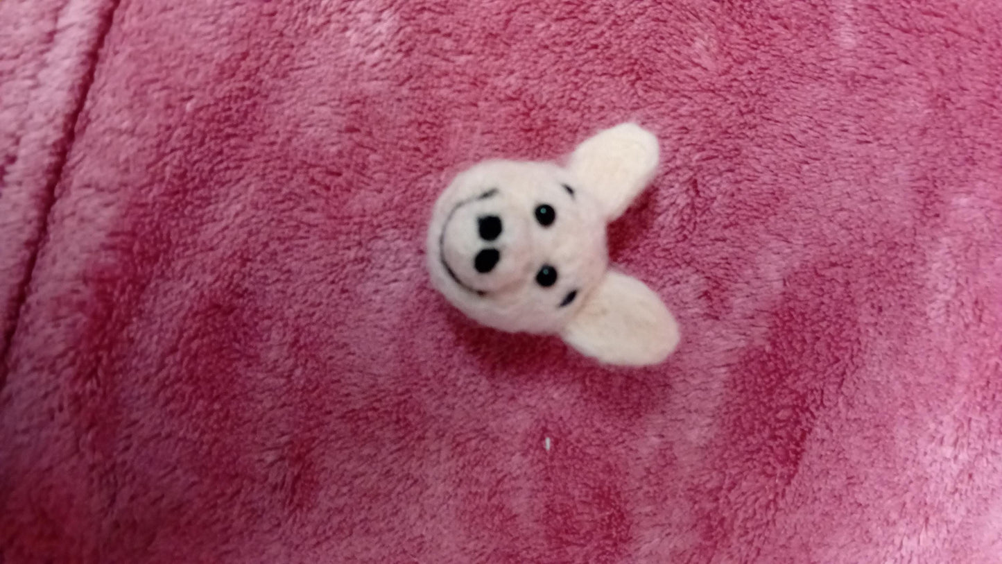 Handmade Needlefelt Animal Badge: Wool Felt Pin,secret Santa