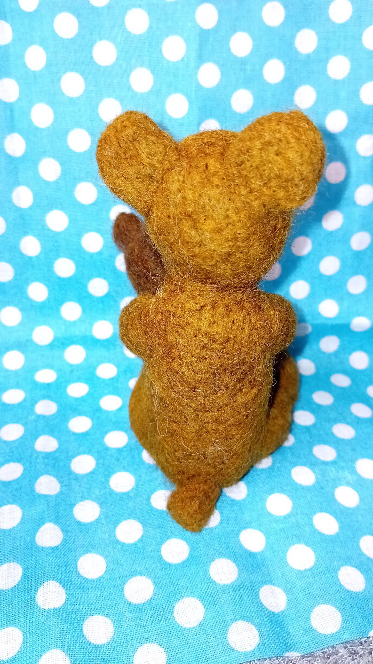 Needlefelt Bear with Cub: Unique Animal Lover Gift