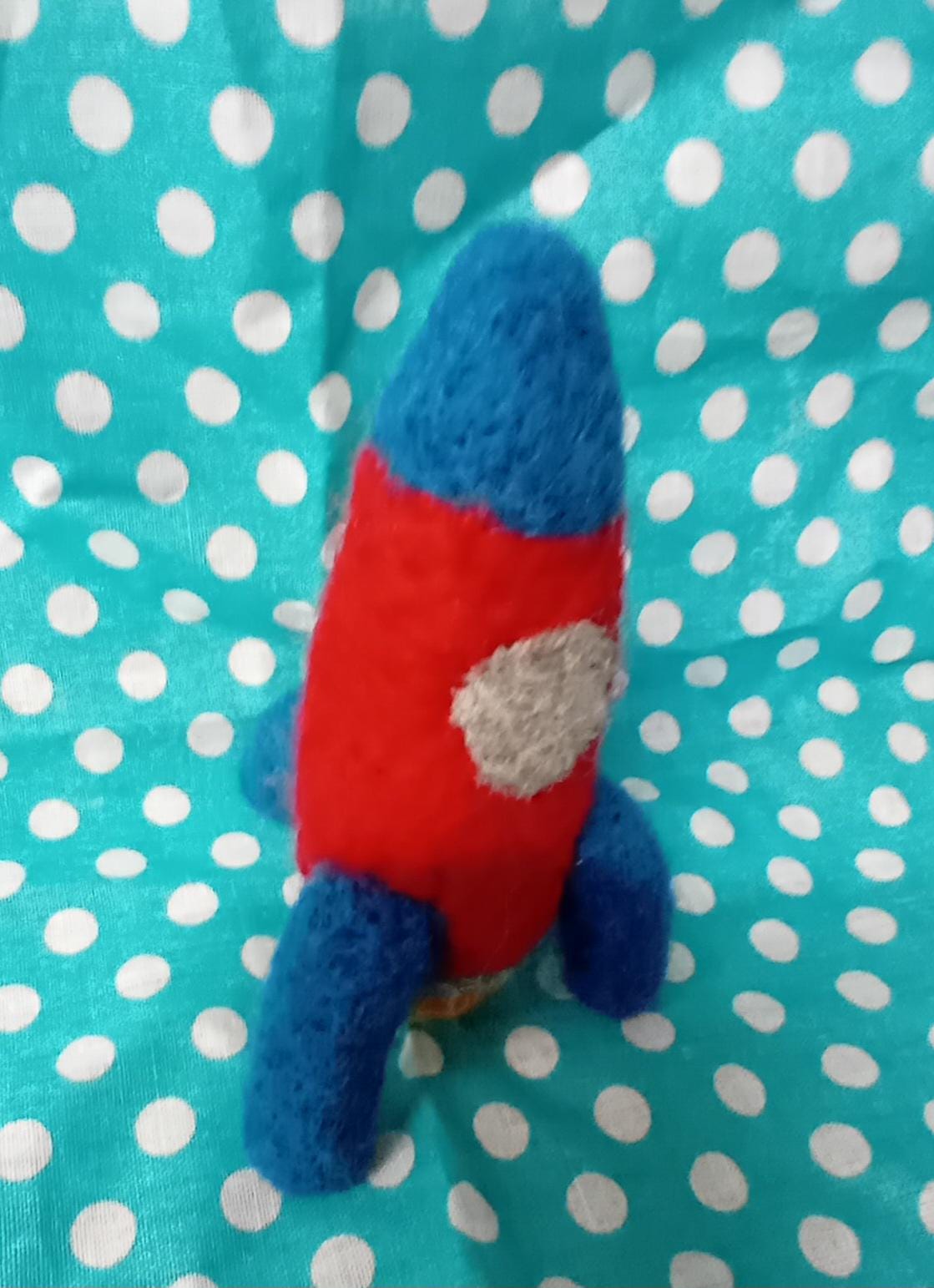 Needlefelt Rocket: Space Gift, Handmade Spaceship
