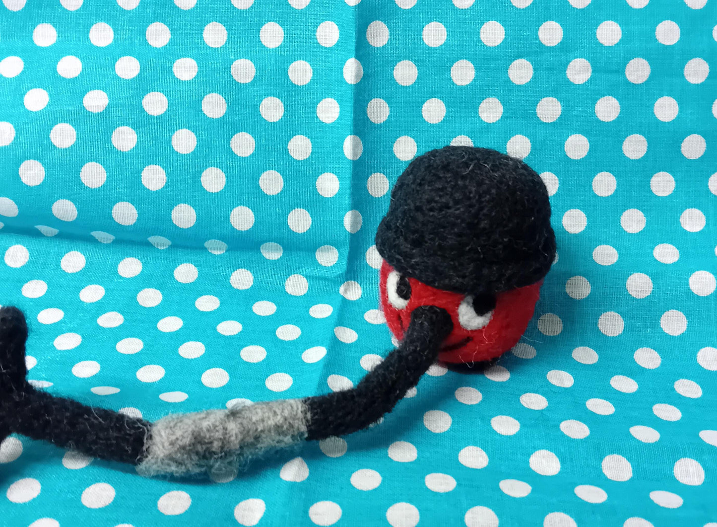 Needlefelt Miniature Hoover: Red Henry, Cleaning Lover Gift