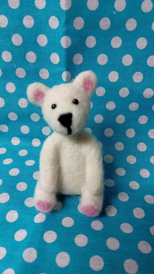 Needlefelt Teddy Bear Gift: Handmade Miniature Keepsake