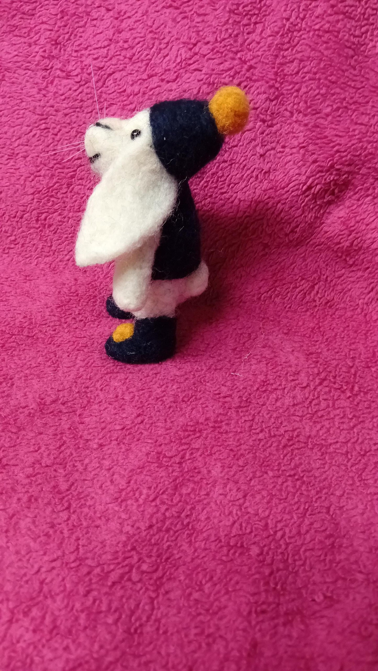 Needlefelt Rabbit Animal: Handmade Wool Felt Gift