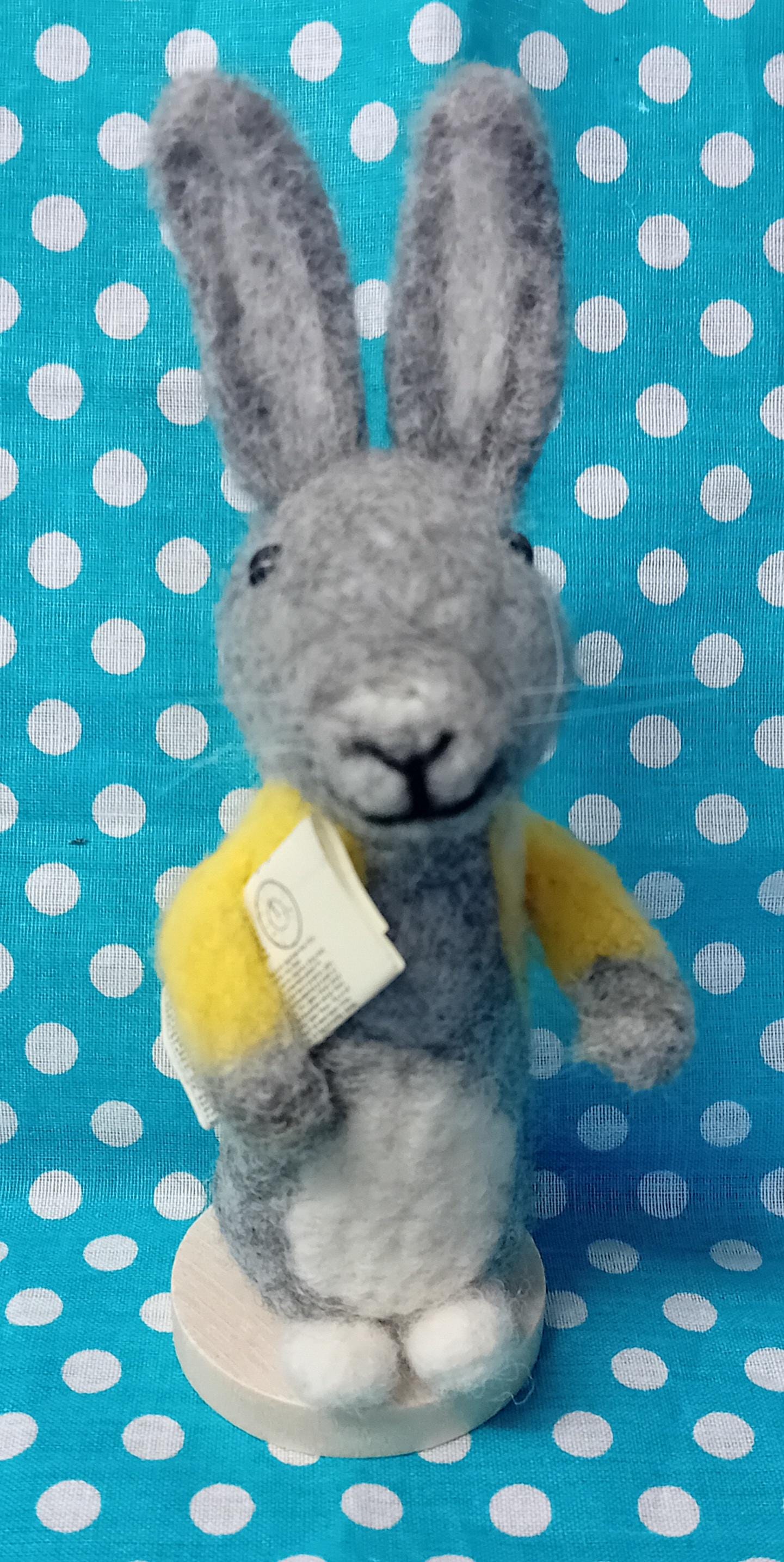 Bunny rabbit with newspaper,unique gifts for mum dad nan grandad,rabbit gifts bunny gifts