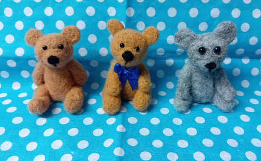 Needlefelt teddy,teddy bear,cute teddy gifts for family mum dad nan grandad friend, unique cute gifts