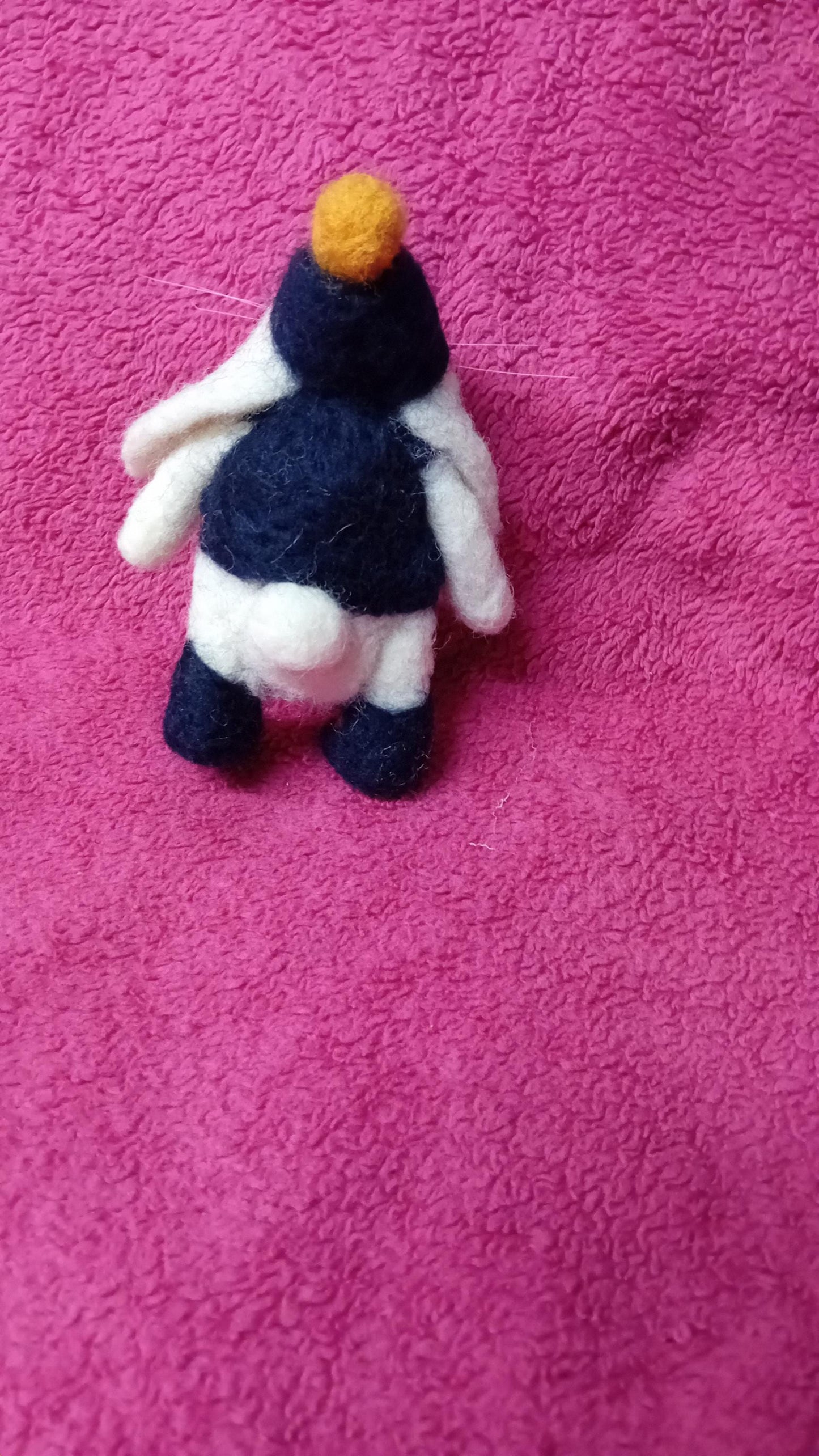 Needlefelt Rabbit Animal: Handmade Wool Felt Gift